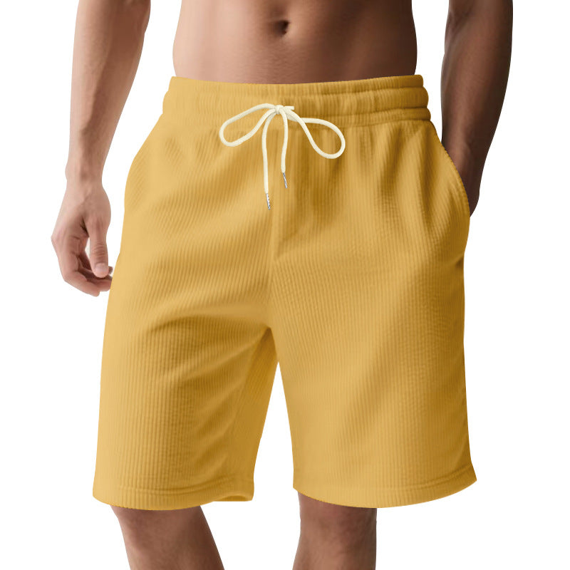 Herren nan knielange Bermudashorts mit elastischem Bund Kordelzug und Seitentaschen Drune
