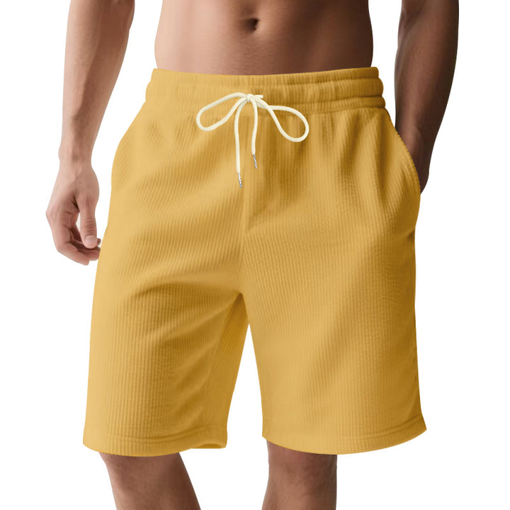 Herren nan knielange Bermudashorts mit elastischem Bund Kordelzug und Seitentaschen Drune