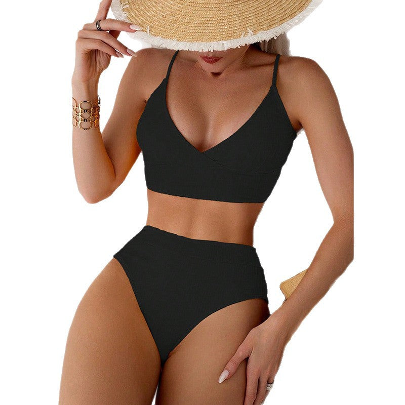 Damen Hochgeschnittener Bikini mit raffinierter Wickeloptik Drune
