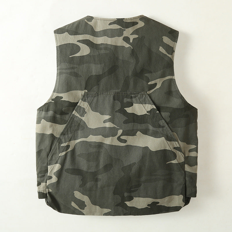 Herren Multifunktionale Outdoor-Weste mit vielen Taschen und Reißverschluss Drune