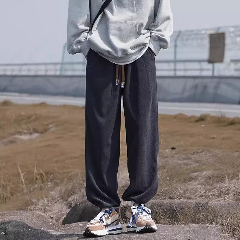 Herren Bequeme Waffelstruktur Jogginghose Drune