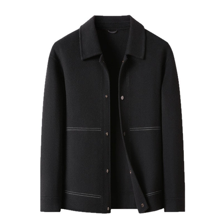 Herren elegante Wolljacke mit klassischem Kragen Drune