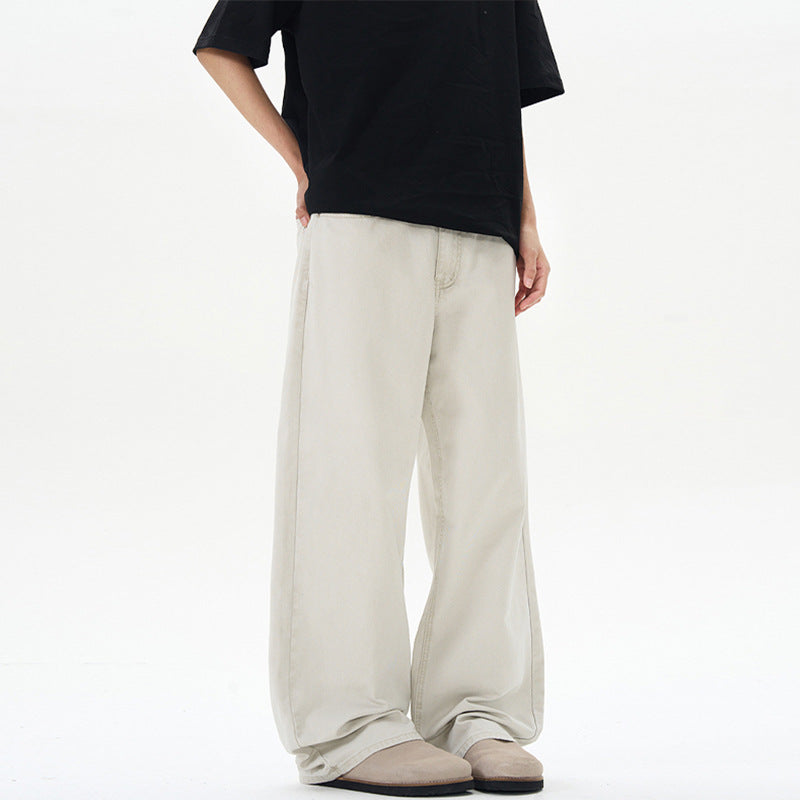 Damen Hochgeschnittene Baumwoll-Jeans mit extra weitem Bein Drune