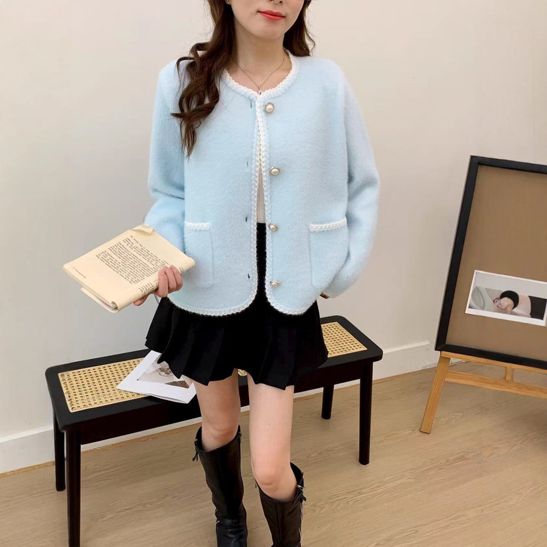 Damen Elegante Strickjacke mit dekorativer Knopfleiste und Taschen Drune