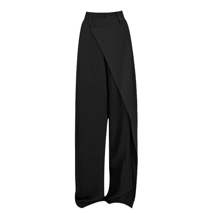 Damen weite Palazzo-Hose mit asymmetrischem Schnitt Drune