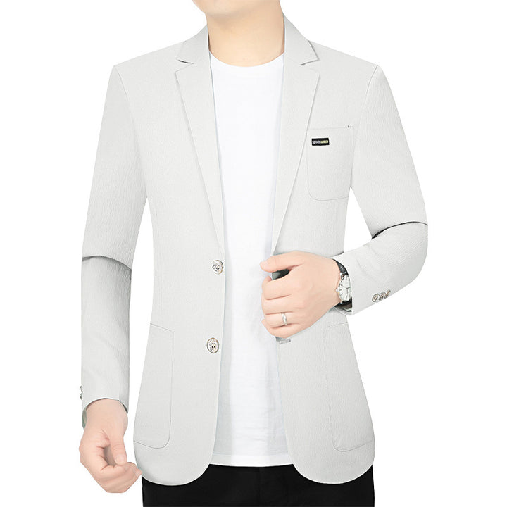 Herren Modernes Stretch Business-Sakko mit schmalem Schnitt und aufgesetzten Taschen Drune