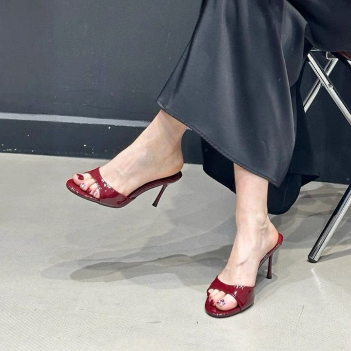 Damen elegante mules mit hohen Absätzen Drune
