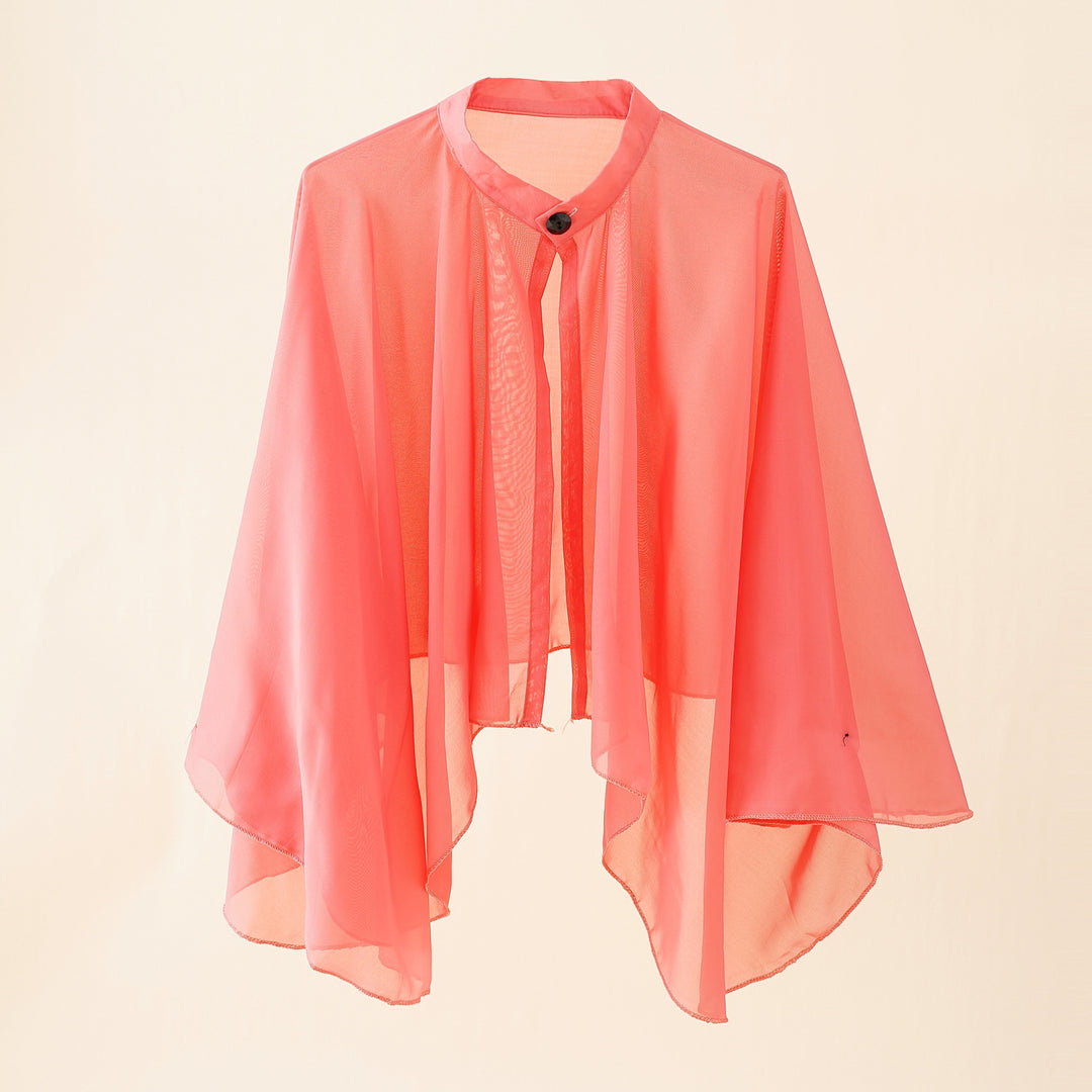 Damen Luftiger Chiffon-Kimono mit weit ausgestellten Ärmeln Drune