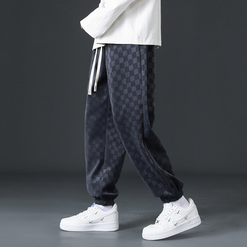 Herren Bequeme Fleece-Relaxed Fit Hose
