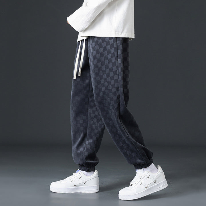 Herren Bequeme Fleece-Relaxed Fit Hose