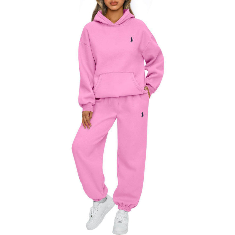 Damen Lässiger Kapuzenpullover und Jogginghose Set Drune