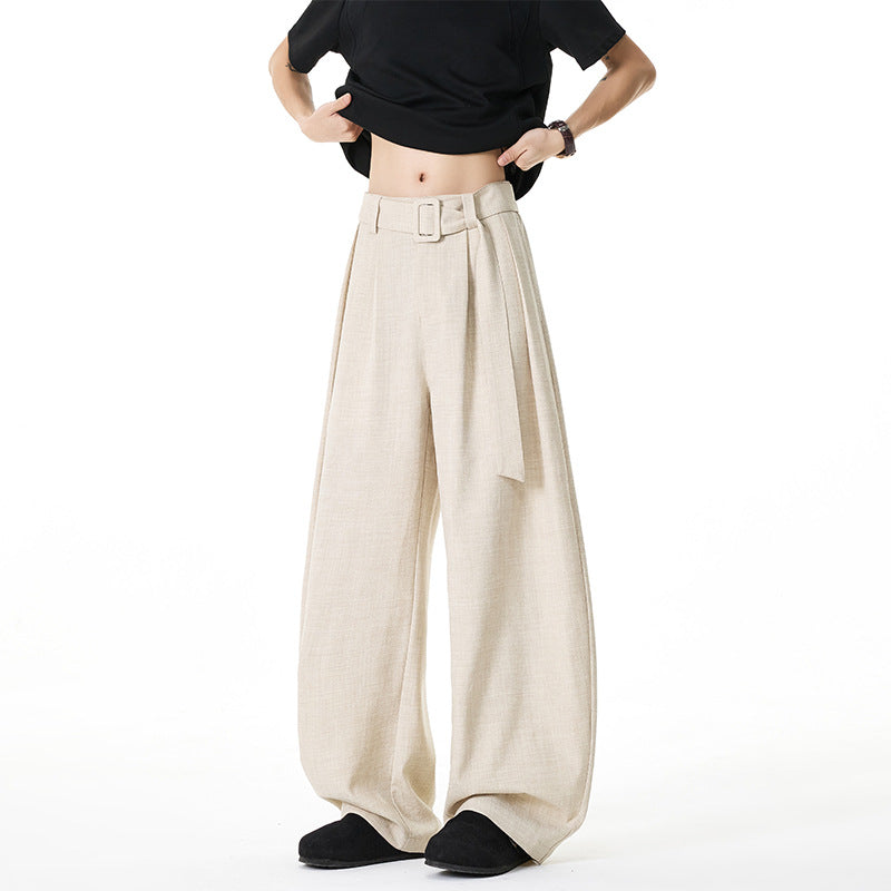 Damen Elegante und lässige weite Stoffhose Drune