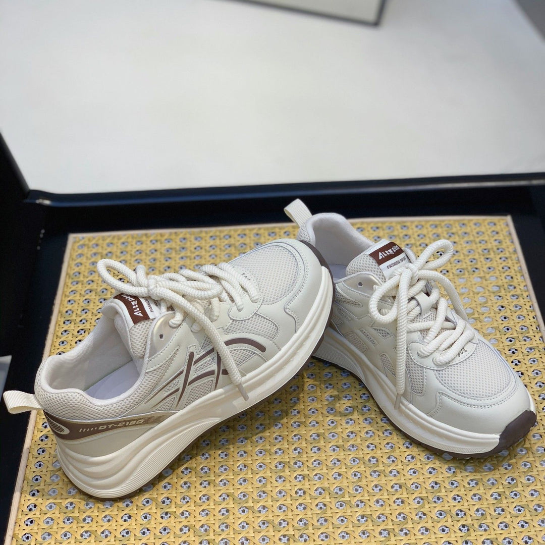 Damen Sportive Chunky-Sneaker mit luftigen Mesh-Einsätzen und robuster Profilsohle Drune