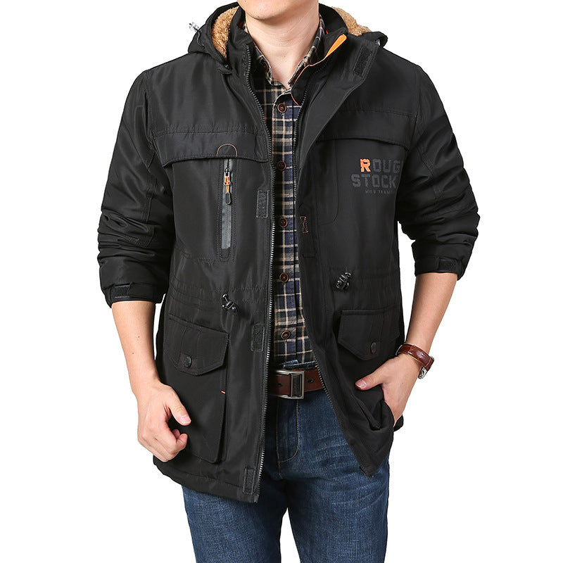 Herren Multifunktionale Outdoorjacke mit mehreren Taschen Drune