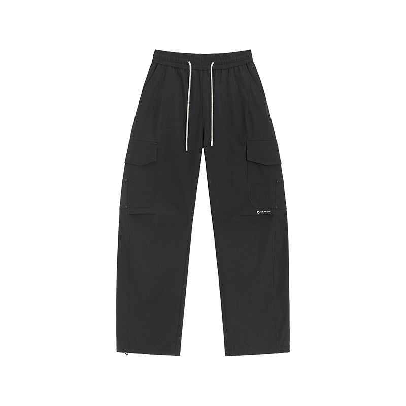 Herren Cargo-Freizeithose mit elastischem Bund, Kordelzug & aufgesetzten Klappentaschen Drune