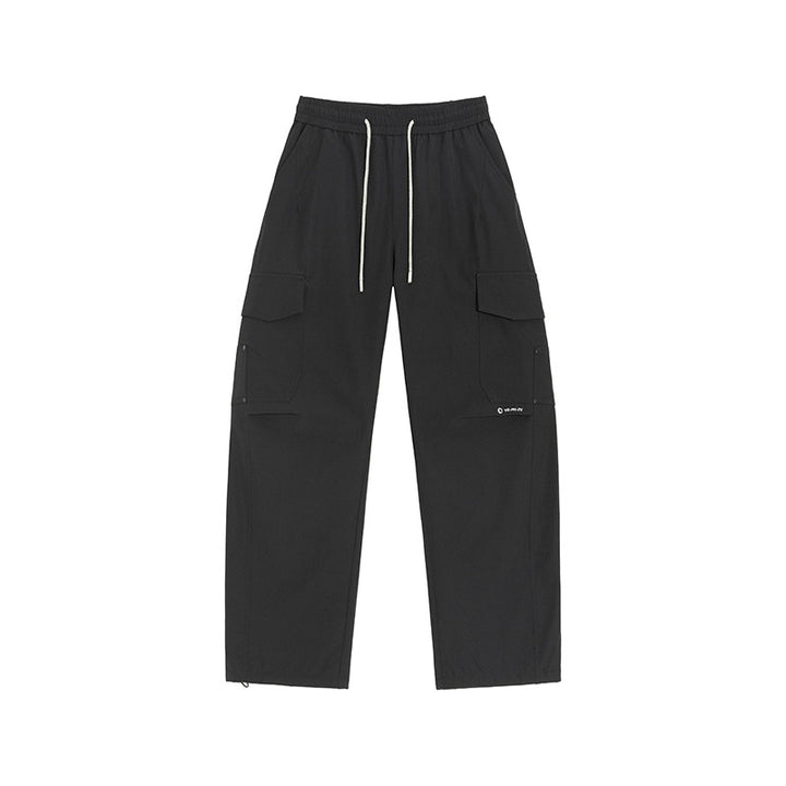Herren Cargo-Freizeithose mit elastischem Bund, Kordelzug & aufgesetzten Klappentaschen Drune