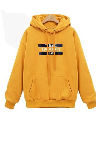Damen nan lässiger Kapuzenpullover mit Kängurutasche, relaxed Fit und grafischem Statement-Print Drune