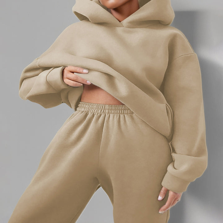 Damen Oversized Hoodie und Jogginghose Set Drune