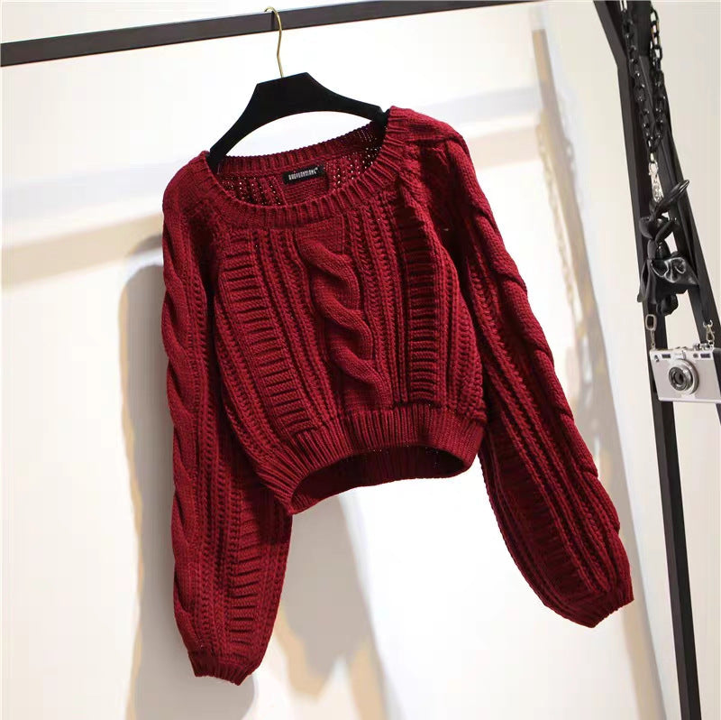 Damen Gemusterter Chunky Pullover Drune