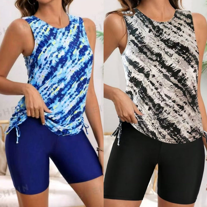 Frauen Stylisches Schwimm Tank und Shorts Set Drune