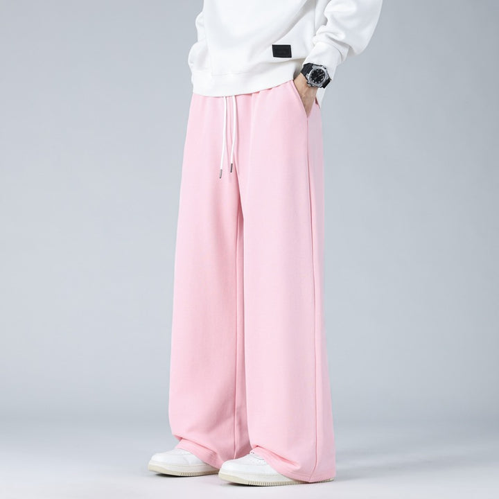 Herren Weite Oversize-Baggy-Loungehose mit Tunnelzugbund und fließender Jersey‑Qualität Drune