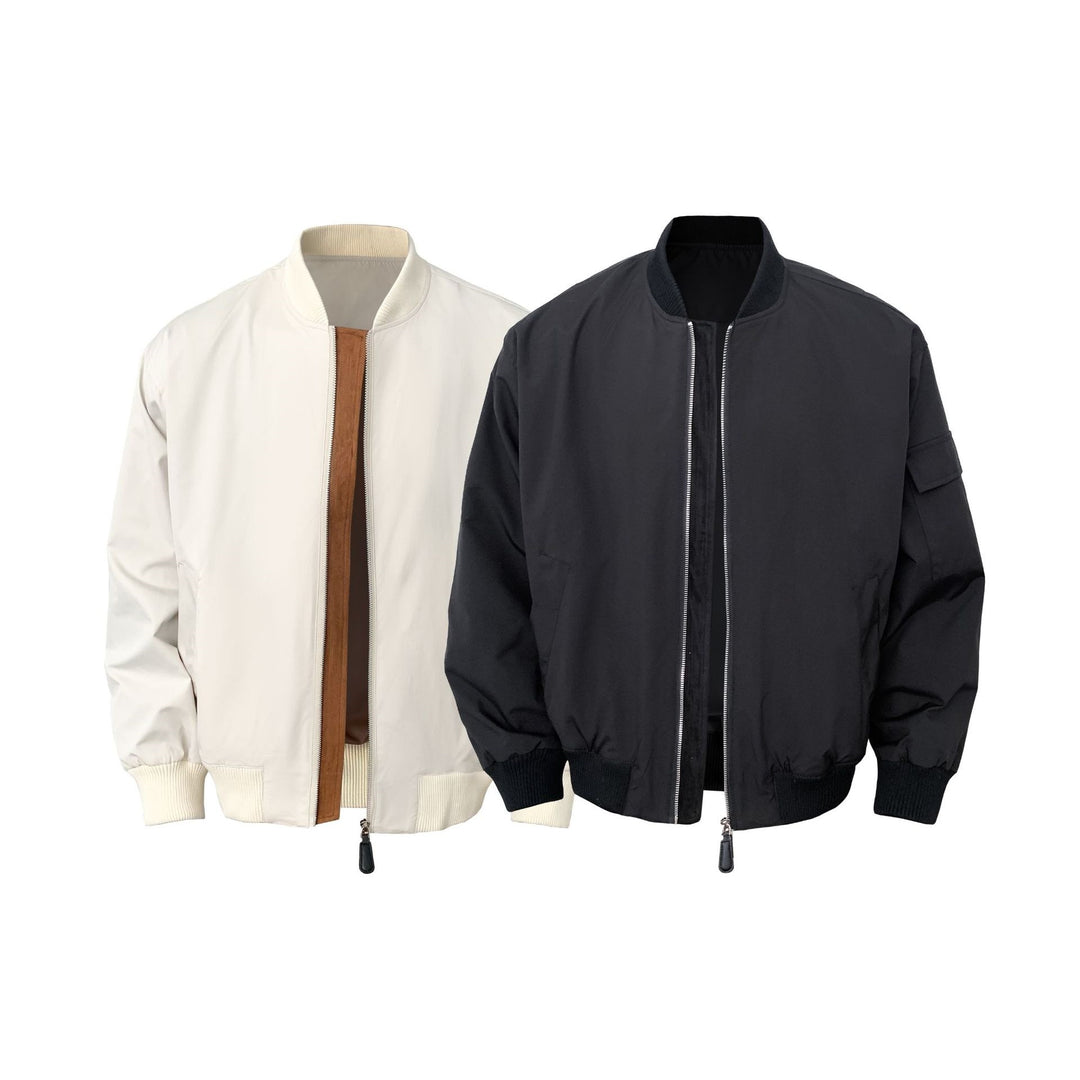 Herren Vintage Bomberjacke mit Reißverschluss Drune