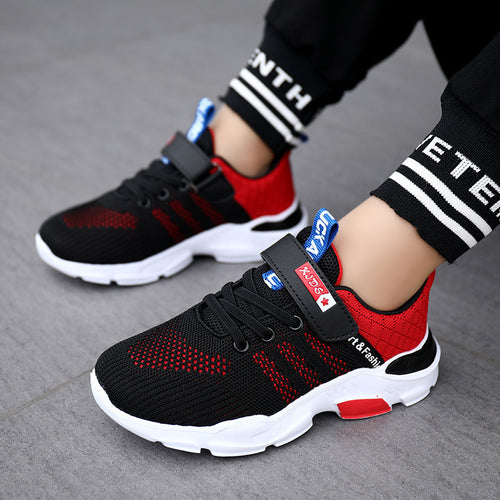 Unisex Kinder-Sneaker mit atmungsaktivem Strickschaft und Klettverschluss Drune
