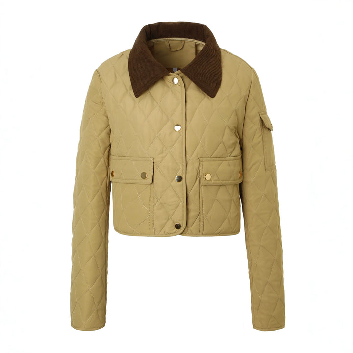 Damen Modische Kurzjacke mit Steppdesign Drune