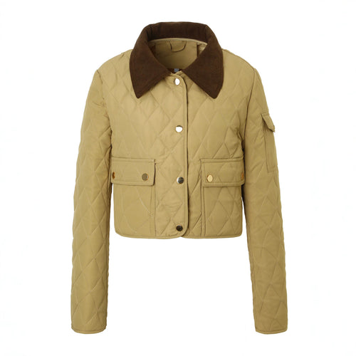 Damen Modische Kurzjacke mit Steppdesign Drune