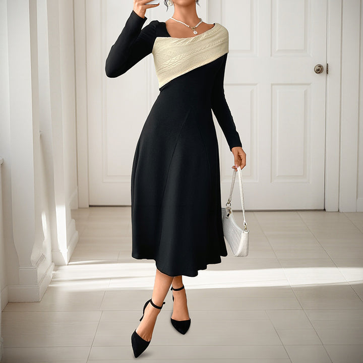 Damen Elegantes Maxikleid mit schulterfreier Optik Drune