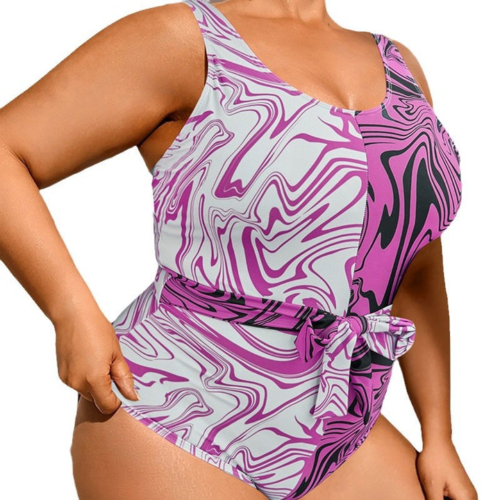 Damen einteiliger Badeanzug mit elegantem Wickel-Design Drune
