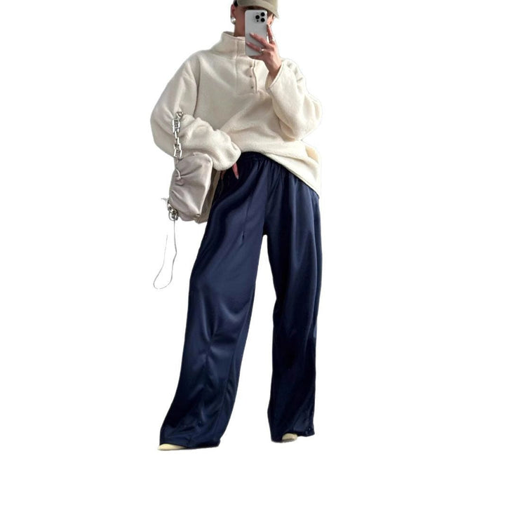 Damen weite Sporthose mit diagonalen Streifen Drune