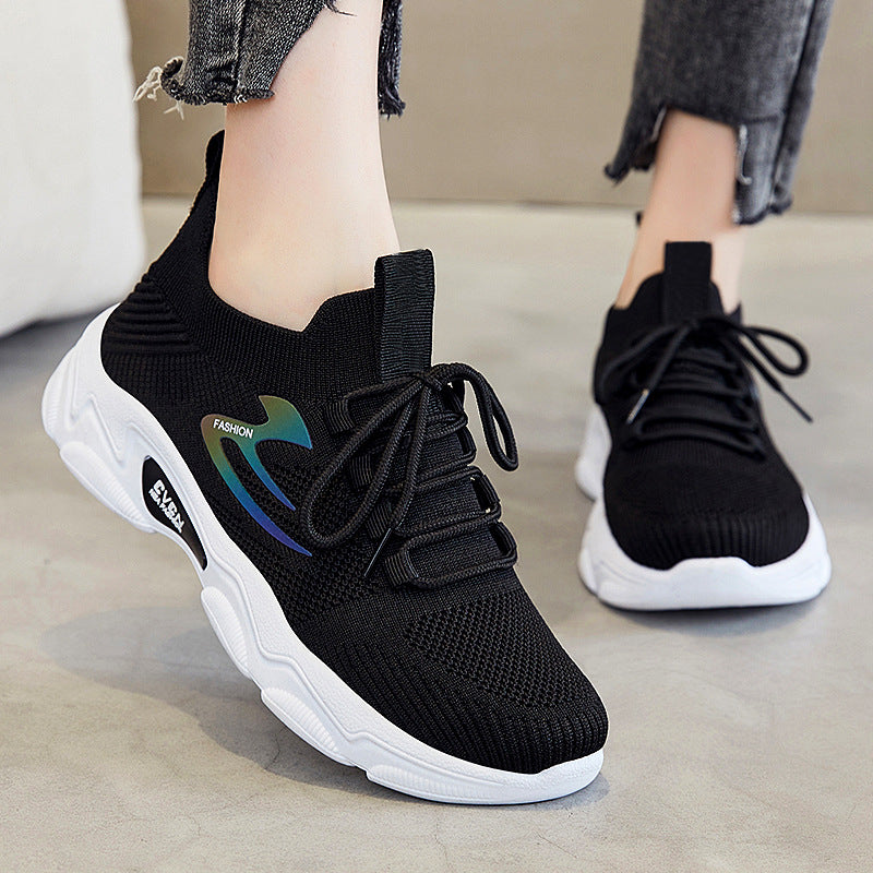 Damen nan minimalistischer Strick-Sockensneaker mit strukturiertem 3D-Obermaterial, anatomischem Memory-Fußbett und profiliertem EVA-Plateau Drune