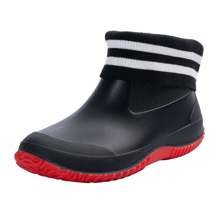 Herren Kurzschaftige wasserdichte Gummistiefelette mit griffiger Profilsohle Drune