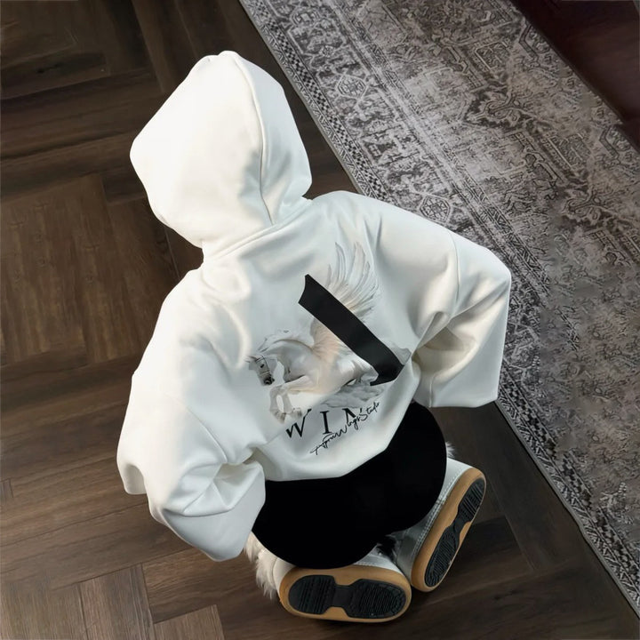 Damen Urbaner Hoodie mit einzigartigem Grafikdesign Drune