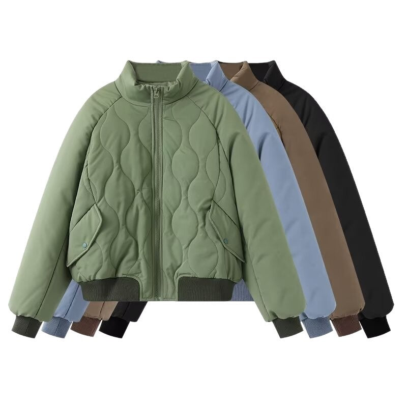 Damen Steppjacke im sportlichen Design mit hohem Kragen und elastischen Bündchen Drune