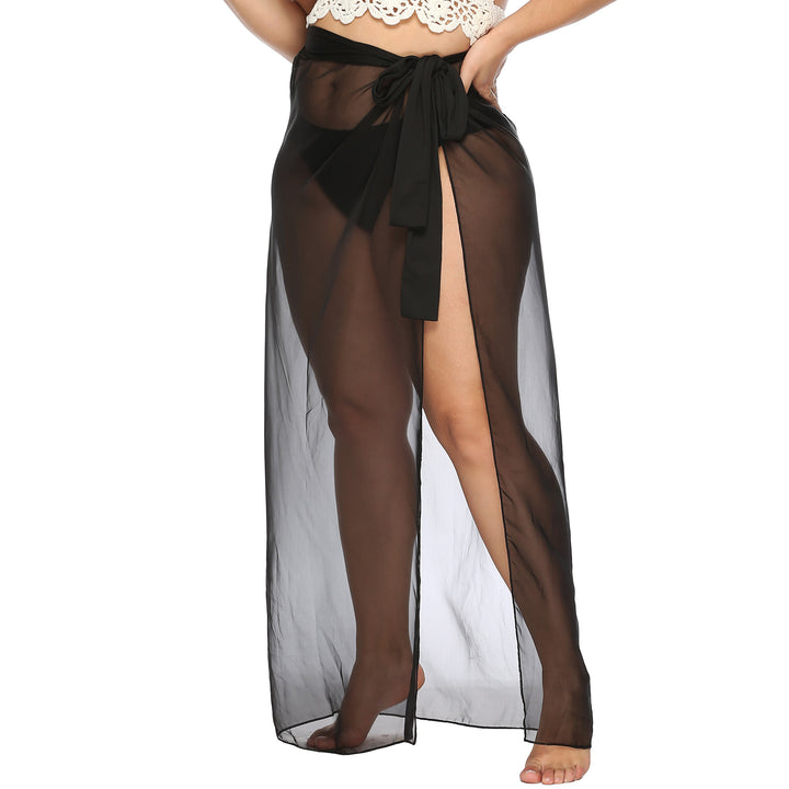 Damen eleganter Strandüberwurf mit seitlichem Knoten Drune