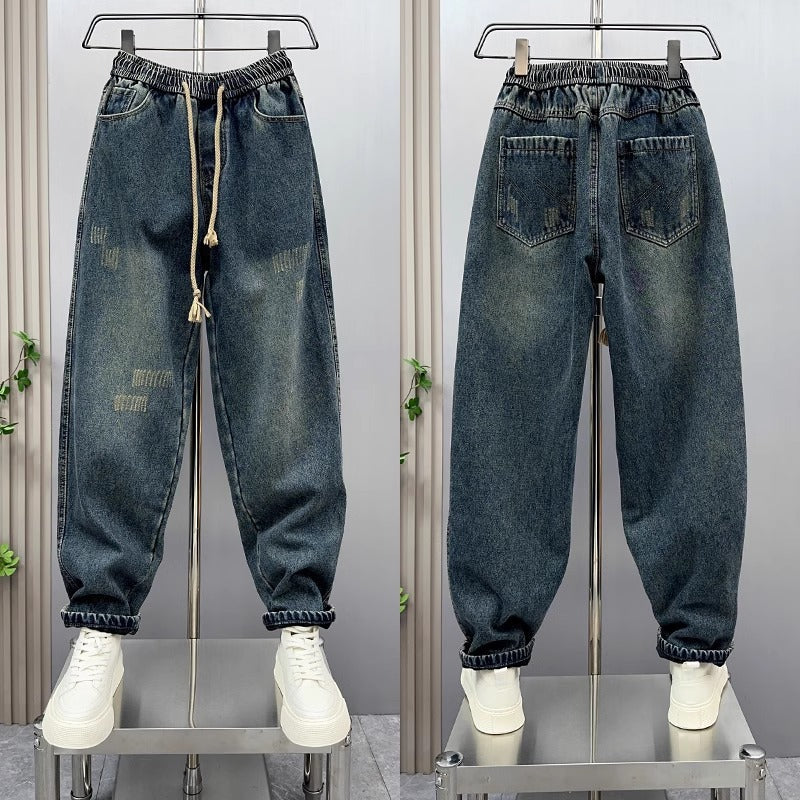 Herren Bequeme Relaxed Fit Jeans Drune