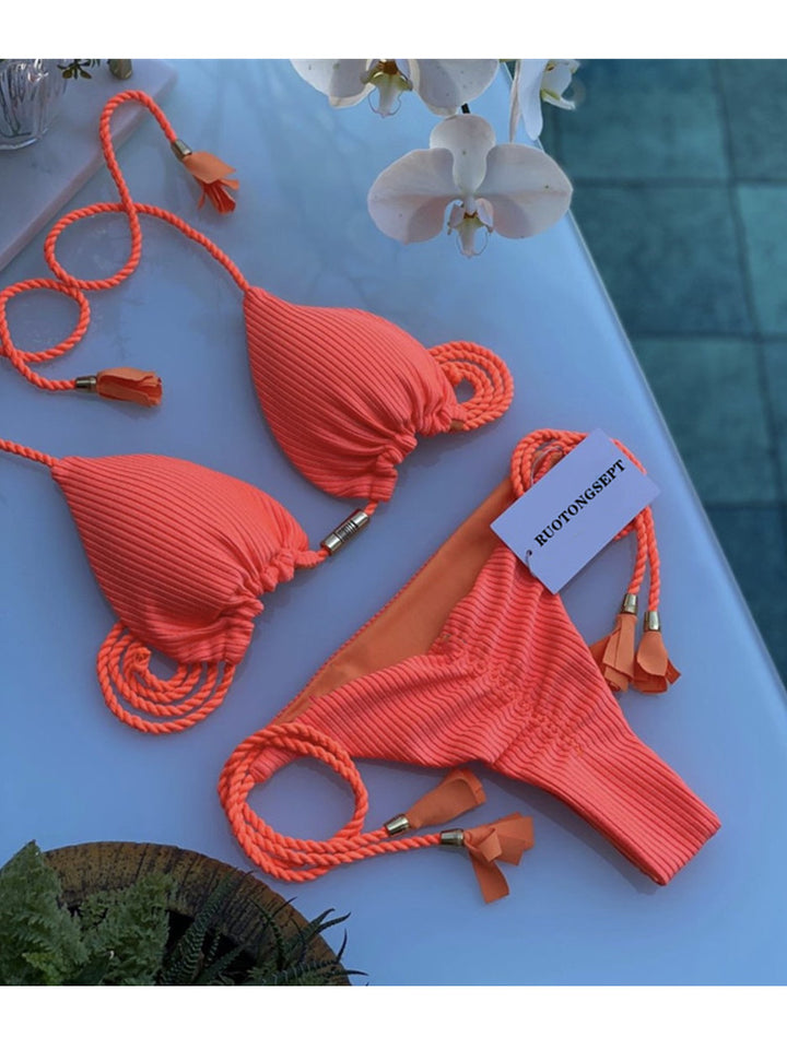 Damen Bikini-Set mit verstellbaren Riemen und raffiniertem Design Drune