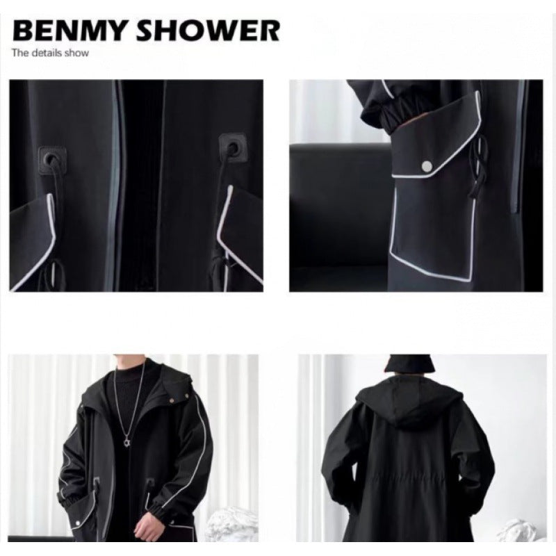 Unisex Funktionsjacke mit verstellbarem Kapuzenbund und praktischen Taschen Drune