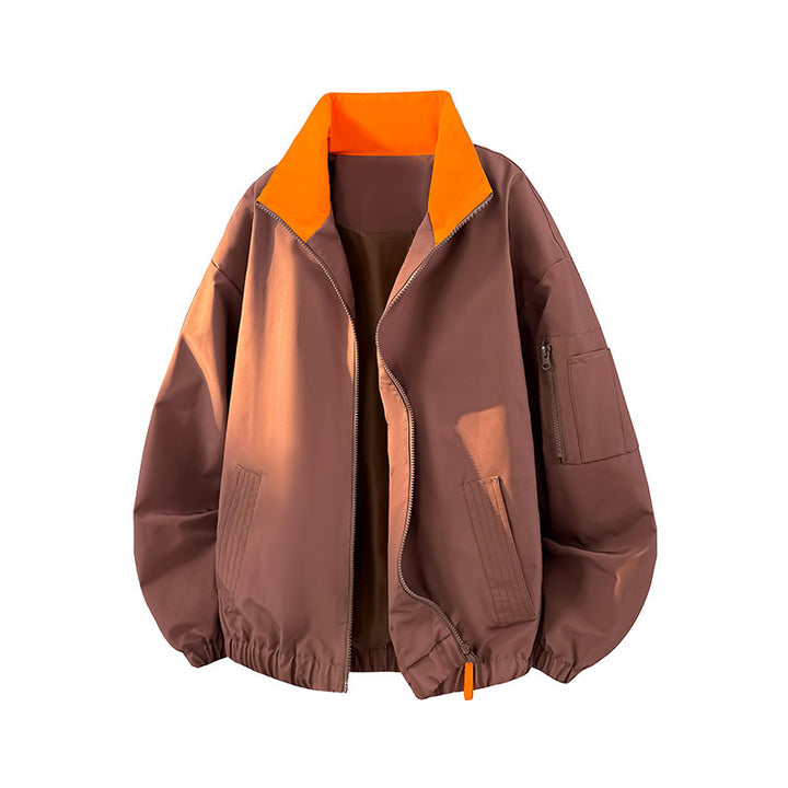 Damen Modische Übergangsjacke mit hohem Kragen und praktischen Taschen Drune
