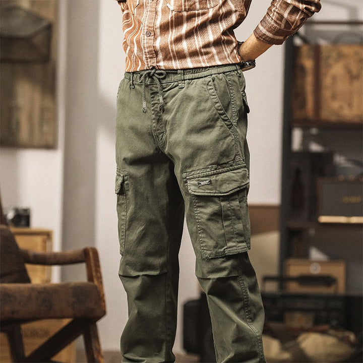 Herren Utility-Cargo-Jogginghose mit Mehrfachtaschen, elastischen Bündchen & Reißverschlussdetail Drune