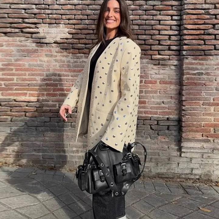 Damen Oversized Blazer mit luxuriösen Applikationen Drune
