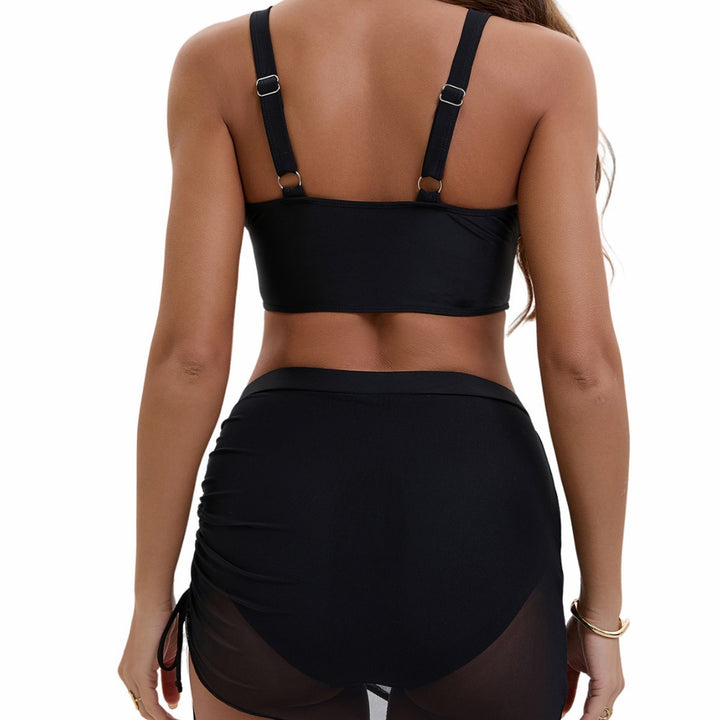 Damen Sportlicher Bikini mit verstellbaren Trägern und seitlichem Raffungselement Drune
