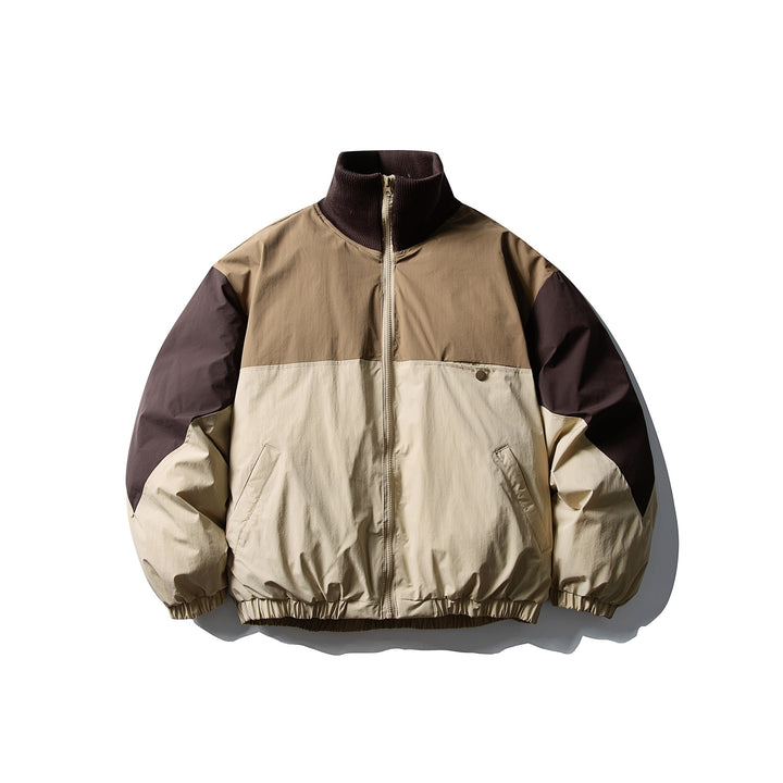 Herren Wattierter Boxy-Bomber mit hohem Rippenkragen und elastischem Saum Drune