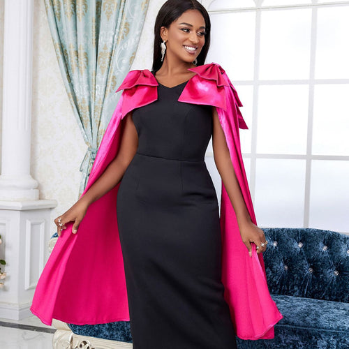 Damen Abendkleid mit eleganter Überwurfausschnitt Drune