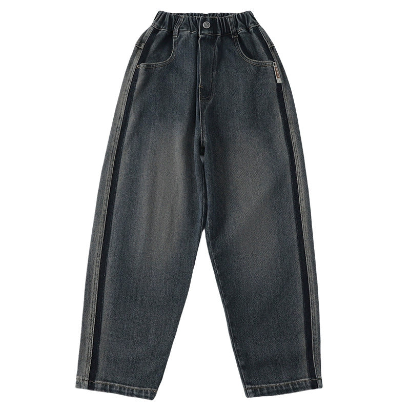 Unisex oversized Baggy-Jeans mit einzigartigem Taschen-Design Drune