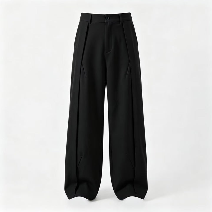 Herren Bundfaltenhose Weit
