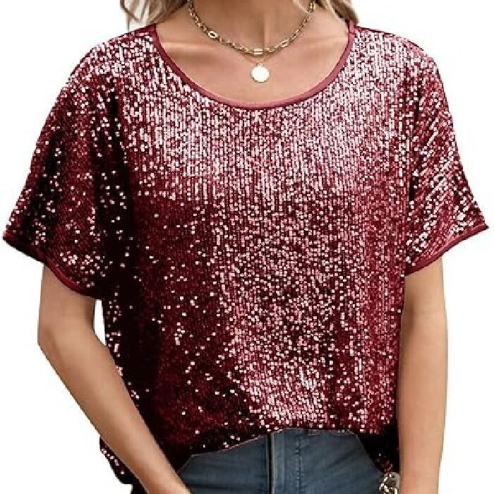 Damen Funktionsshirt mit eleganten Pailletten und lässigem Schnitt Drune