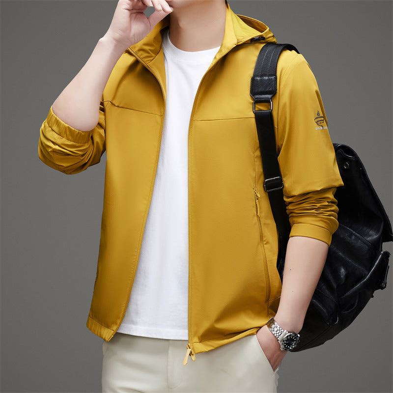 Herren Funktionsjacke mit atmungsaktiver Membran und praktischer Kapuze Drune